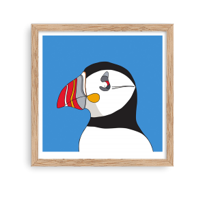 Puffin - Fine art bird print framed - Eggpicnic