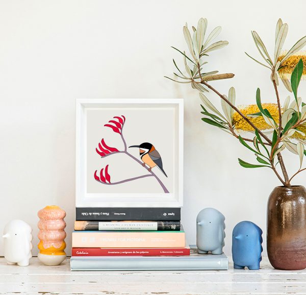 Eastern Spinebill & Kangaroo Paw - Image 2