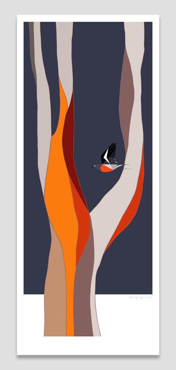 Flame Robin & Snow Gums