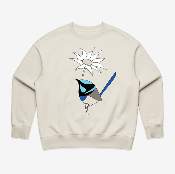 Superb Fairy-wren and Flannel Flower Women's Jumper