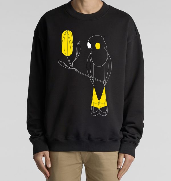Yellow-tailed Black-Cockatoo Men's Jumper