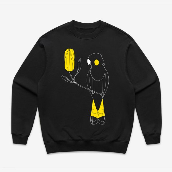 Yellow-tailed Black-Cockatoo Men's Jumper - Image 2
