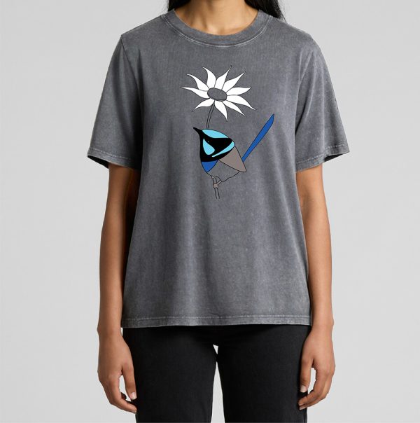 Superb Fairy-wren and Flannel Flower Women's Tee - Image 2
