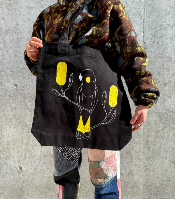 Yellow-tailed Black-Cockatoo and Banksia Tote Bag - Image 2